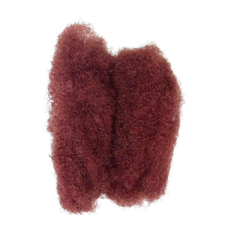 YONNA Tight Afro Kinky Bulk For DreadLocks,Twist Braids Human Hair 8" in Dark Auburn, #33B - Image 2